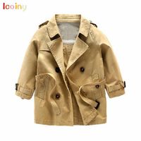 Kids Boy Fashion Trench Coat Boys Autumn Spring Warm Korean Kids Boy Fashion Trench Coat Boys Autumn Spring Warm Korean