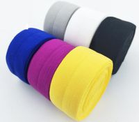 Wholesale 2cm cm Width High quality Fold Over Elastic FOE colorful ribbon headband diy decoration