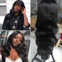 Wholesale Body Wave Lace Frontal Human Hair Wigs For Women Brazilian Human Hair Full Lace Frontal Wigs With Baby Hair Natural Black Color Custom style