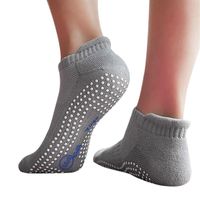 Wholesale Unisex Non Slip Ankle Socks High Quality Barre Yoga Pilates Hospital Socks with Grips Suitable for Women Men