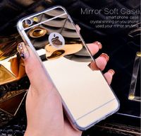 Wholesale Electroplating Mirror case TPU Clear Soft Back Phone Case Cover for Samsung Galaxy S4 edge edge S7 edge plus Note A8