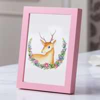 Wholesale Candy Colors Design Picture Frames Wall Hanging Photo Frame for Living Room Wooden Decoration Home Solid Wood Frame for Table