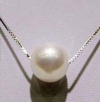 Wholesale 100 natural Beautiful mm Perfect round White South Sea Pearl Pendant