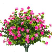 Wholesale Artificial Flowers Fake Outdoor UV Resistant Plants Faux Plastic Greenery Shrubs Indoor Outside Hanging Planter Home Kitchen Office Wedding