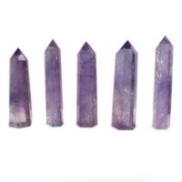 Wholesale Single Tip Crystal Column Natural Purple Crystals Raw Stone Polish Crafts Party Decorate Bardian Factory Direct Sales ry C1
