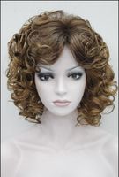 Wholesale WIG charming sexy curly dark auburn mix strawberry blond women s synthetic full wig