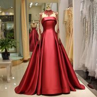 Wholesale New High Neck Beading Crystals Neck Prom Dresses Ball Gown Long Sleeves Small Train Zipper Illusion Back Long Evening Formal Party Dresses