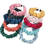 Wholesale Fashion Satin Silk Solid Color Scrunchies Elastic Hair Bands Women Girls Elegant Accessories Ponytail Holder Hair Ties Rope