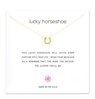 Wholesale With card Silver and gold color cute Dogeared Necklaces with U pendant Lucky horseshoe Necklace Blessing Card Necklace