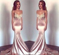 Wholesale Sexy Pink Evening Dresses New New Arrival Cheap Spaghetti Straps Celebrity Holiday Women Wear Formal Party Prom Gowns Custom Made Plus Size