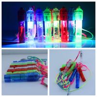 6 Neon Plastic Whistle & Lanyard Emergency Survival Party's