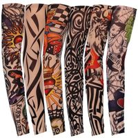 Wholesale Sunscreen tattoo printed sleeve outdoor cycling personality design men and women seamless stretch arm cover