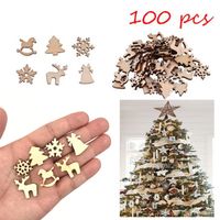 Holz Weihnachten Handwerk Weihnachtsbaum//Glocken//Weihnachtsmann scrapbooking