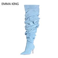 Stiefel Damen2019 Rabatt Denim Blue kw0OP8n