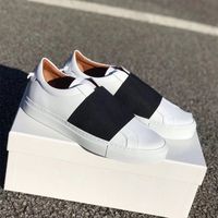 Wholesale Luxury urban street webbing sneakers white leather Trainers low top slip on designer Men Women Shoes Casual shoes With Box colors