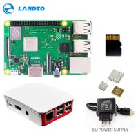 Wholesale Freeshipping Raspberry Pi B Plus Starter Kit G Original Case V A EU Power Supply with cable Heat Sink
