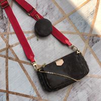 Deigner Sacs à Bandoulière Sac à Main Vintages Fleurs à Tricoter Ceinture En Cuir Véritable Lettre Trois Pièces Porte Monnaie Haute Qualité Femmes