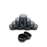 Wholesale 3Gram Cosmetic Sample Empty Jar Plastic Round Pot Black Screw Cap Lid Small Tiny g Bottle for Make Up Eye Shadow Nails Powder Paint