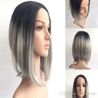 Black Silver Ombre Hair Short Online Shopping Black Silver Ombre