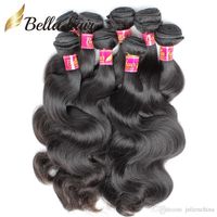 Wholesale Mix Length Virgin Peruvian Human Hair Weave Body Wave Extensions Bella Bundles