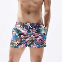 Wholesale New Men S Swimwear Shorts Beach Surfing Pants Quick Dry Printed Board Shorts Summer Tropical Volley Bathing Suits Fitness