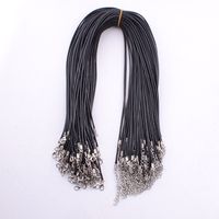 Wholesale 10pcs mm mm Wax Leather Snake Necklace Beading Cord String Rope Wire cm Extender Chain with Lobster Clasp Diy Chain