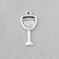 Wholesale Antique Silver Plated Alloy Tableware Charms Wine Glass DIY Jewelry Charms mm AAC1322