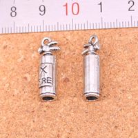 Wholesale 64pcs Charms fire extinguisher fireman Antique Silver Plated Pendants Making DIY Handmade Tibetan Silver Jewelry mm