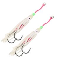 Octopus Lure Baits Rose//Violet calmar jupe Hoochies 25 Pièces 3/" 7.5 cm.