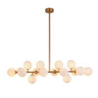Loft Industry Modern Gold Tubes & Glass Square Chandelier Loft Industry Modern Gold Tubes & Glass Square Chandelier