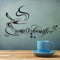 Creative Coffee Mug Cup Wall Stickers for Cafe Coffee Shop Creative Coffee Mug Cup Wall Stickers for Cafe Coffee Shop