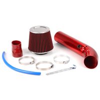 7,6/ cm Cold Air Intake Feed tubo flessibile condotto induzione kit filtro in rosso