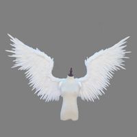 Wholesale Party Decoration Catwalk Models Props White Angel Feather Wings Adults Size Fairy Wing For Dance Auto Show Display Supplies
