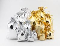 Wholesale New sizes Fashion Gold Silver Plated Gauze Satin Jewelry Bags Jewelry Christmas Gift Pouches Bag x7cm X9cm x12cm x18cm