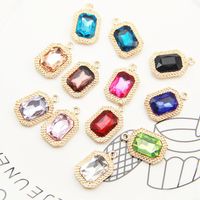 Wholesale Pendant Necklace Rhinestone temperament simple Colorful Ruby Diamond jewelry accessories MM Crystal DIY Creative Match Bling Rhinestone
