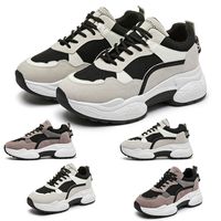 Wholesale athletic style women running shoes triple grey black browm white mesh comfortable breathable trainer designer sneakers size