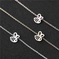 Wholesale small bee chain pendant necklace peace pigeon honeycomb hornet lady girl heart flying animal Lucky woman mother men s family gifts jewelry
