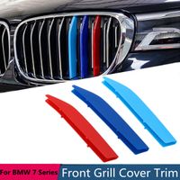 Wholesale 3pcs Grille Trim Strip Cover Sticker for BMW Series G11 G12 D M color Car Front Racing Grill Decoration