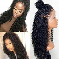 Wholesale Glueless Full Lace Wigs Silk Top With High Ponytail Virgin Mongolian Hair Silk Base Curly Full Lace Front Human Hair Wigs Bleached Knots