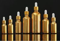 Wholesale vape ml ml ml ml ml perfume essential oil e liquid gold glass dropper bottle custom print logo