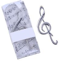Wholesale creative party gift Unique Wedding Favors Symphony Chrome Music Note Bottle Opener wedding gift