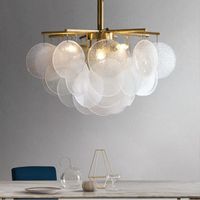 Wholesale Simple crystal chandelier modern living room copper chandelier Nordic creative bedroom fashion LED glass dining room lamp