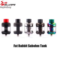 Wholesale Hellvape Fat Rabbit Sub Ohm Tank mm Subohm Tank ML Capacity Top Refill Dual Airfow Cooling System Hellcoil H7 H7 H7 Authentic