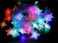 Wholesale 2M M M M M Pentagram shaped christmas LED Strings Starry Fairy lights outdoor light white warm white star Battery operated