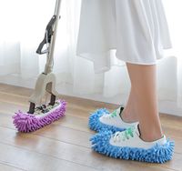 Wholesale Dust Mops Slipper House Bathroom Floor Cleaning Mop Cleaner Slipper Lazy Shoes Cover Microfiber DHL SN934