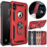 Wholesale Hybrid Armor Case Magnetic Ring Stand Kickstand case For iPhone pro X XS Max XR S plus SE galaxy s20 S10 s9 plus note case