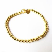 Wholesale Beautiful fashion Elegant Gold color silver color MM beads chain women Letter cute Bracelet high quality Gorgeous jewelry