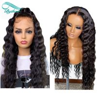 Wholesale Bythair Curly Lace Front Human Hair Wigs Pre Plucked Hairline Brazilian Remy Hair Full Lace Wig With Baby Hair Natural Color