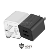 Wholesale USB Wall Charger V A US Plug Adaptor USB Universal AC Power Chargers Home Travel Business Portable Mini Charger with Retail Package noey