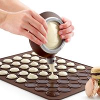 Wholesale Cake Oven Baking Mould Cavity Pastry Muffin Macaron Mold Sheet Mat Silicone Macaron Baking Mold Set With Retail Package LXL393 A